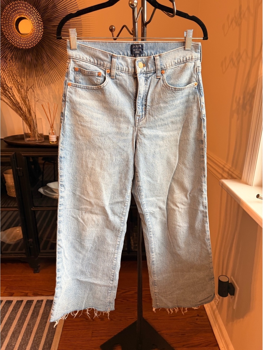 J.Crew Wide-Leg Crop Jeans Light Wash Size 26 with 26 inch inseam